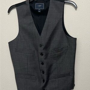 J.CREW Men's XS 100% Worsted Wool Thompson Suit Vest Black
